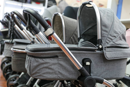 Row of Baby Stroller in a local shop.の写真素材