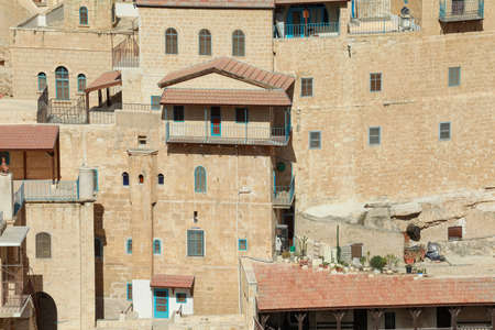 Mar Saba Greek Orthodox Monastery in Israel.の写真素材