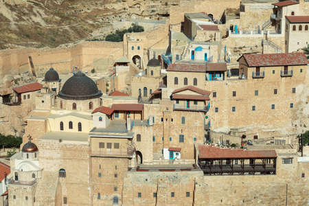 Mar Saba Greek Orthodox Monastery in Israel.の写真素材