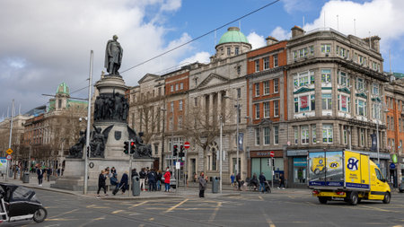 DUBLIN, IRELAND - 25 MARCH 2023: O Connell Bridge in Dublin.のeditorial素材
