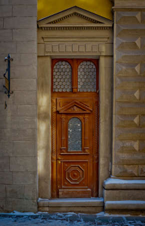 the old door of the old house of the city of Lvivのeditorial素材