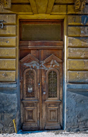 the old door of the old house of the city of Lvivのeditorial素材