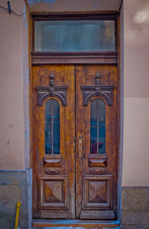 the old door of the old house of the city of Lvivのeditorial素材