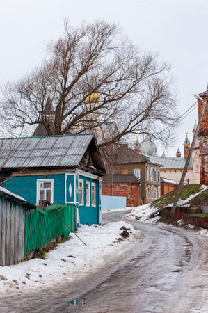 winter view of the city of Rostov the Greatの写真素材