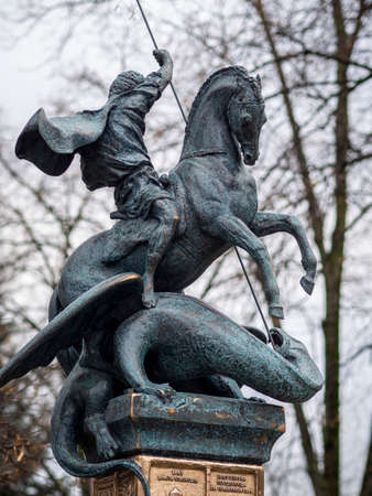 Novodevichy Cemetery in Moscow, monument and grave, sculpture, face in stone, work of artのeditorial素材