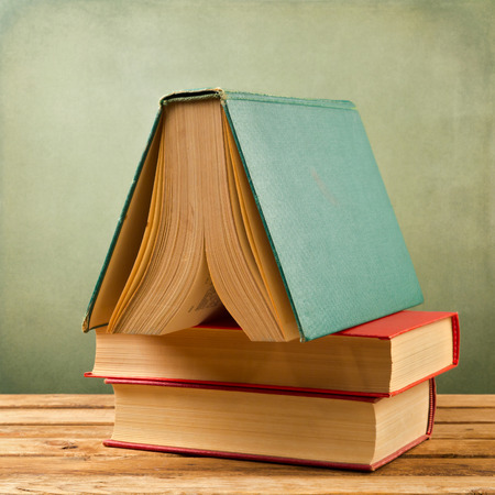 Old books as Christmas tree compositionの写真素材