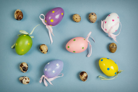 Easter eggs backgroundの写真素材