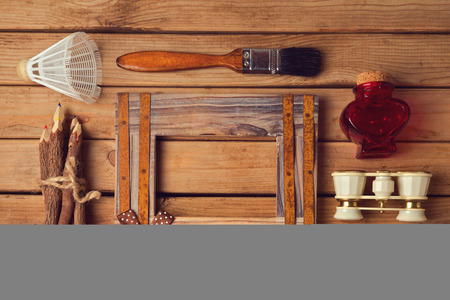Vintage and modern objects collection
