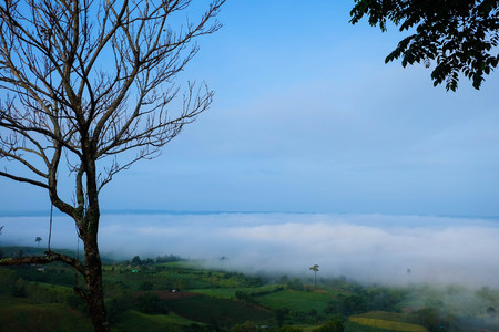 Sea view Fog Morningの写真素材