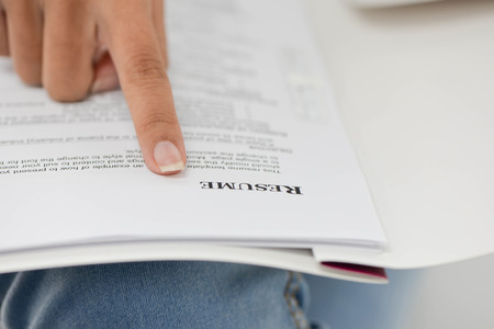 Resume selection for interviewの写真素材