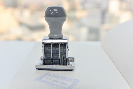 Date - Rubber stampの写真素材