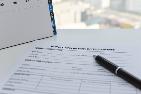 Application form to applying for a jobの写真素材