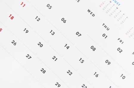 Background on calendarの写真素材