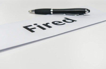 fired Letter and penの写真素材