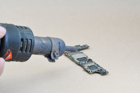 Hot air gun blower - Heat gun blower and electronic circuit