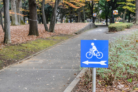 Bicycle lanes - Signsの写真素材