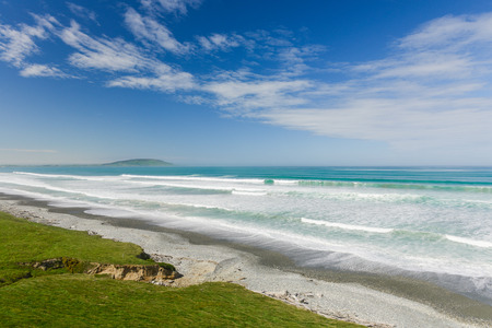 Sea wave at the beach in the south of New Zealand