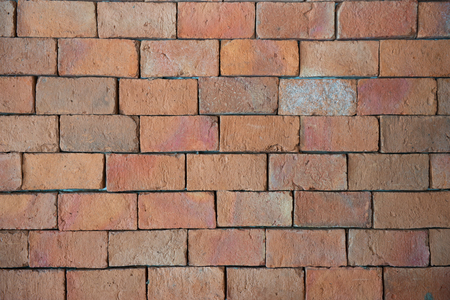 Orange brick block wall