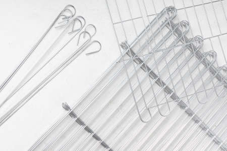 metal large enclosure made of rods, accessories. for domestic and farm animals. on white background