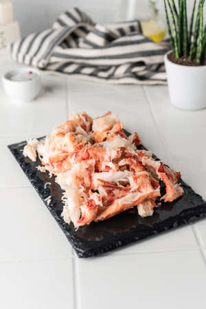 Natural crab meat without additives