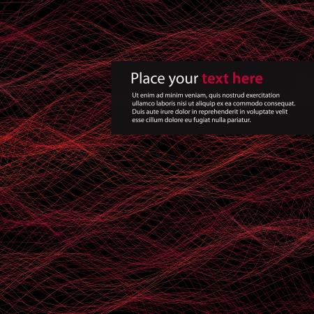 Abstract red waves on blackのイラスト素材