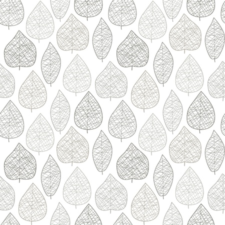 Seamless stylized light leaf patternのイラスト素材