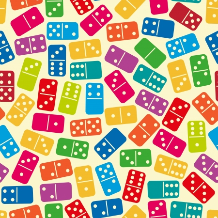 Seamless stylish color dominoes pattern  Vector illustrationのイラスト素材