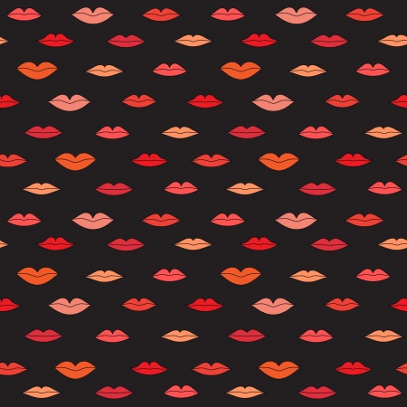Stylish dark pattern with color lips  illustrationのイラスト素材