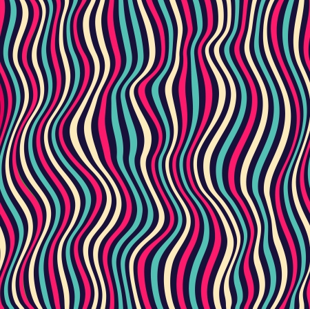 Seamless stylish colorful waved stripes illustrationのイラスト素材