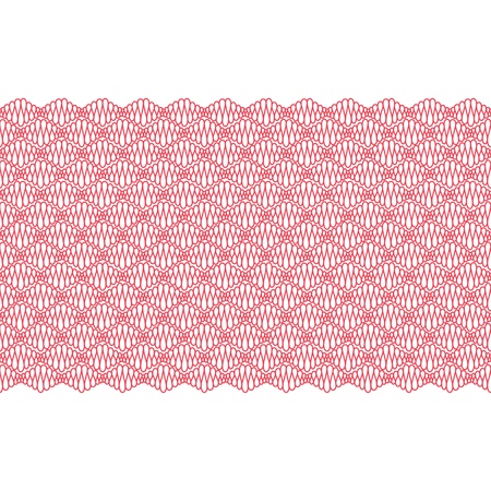 Seamless border with red curly lines  Vector illustrationのイラスト素材