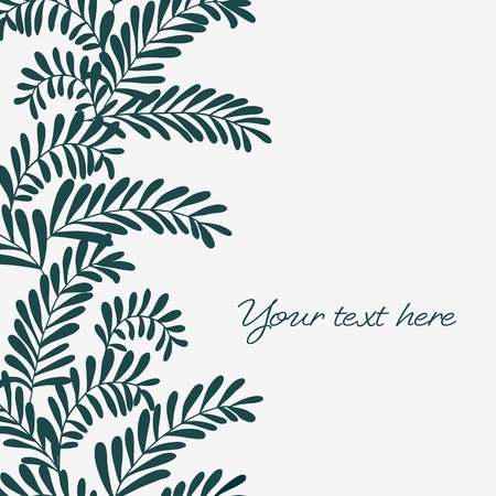 Beautiful leaf background  Seamless vertical border  Vector illustrationのイラスト素材