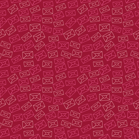 Seamless hand drawn pattern with love letters  Vector illustrationのイラスト素材