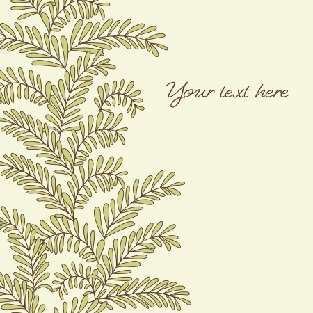 Beautiful background with olive branches  Vector illustrationのイラスト素材