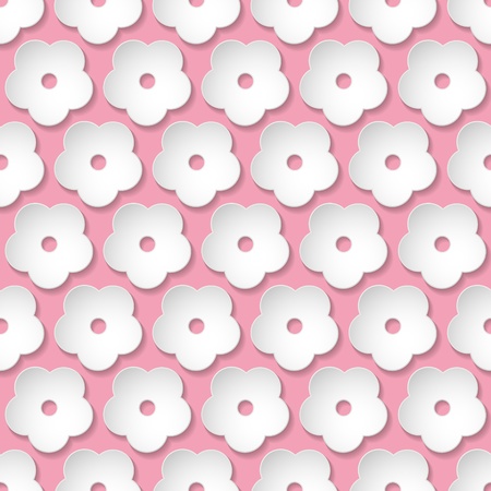Seamless pink pattern with flowers  Vector illustrationのイラスト素材