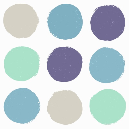 Stylish pattern with color grunge circlesのイラスト素材