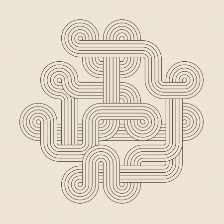 Abstract geometric shape  Twisted lines  Vector illustrationのイラスト素材