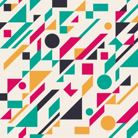 Seamless abstract retro geometric pattern illustrationのイラスト素材