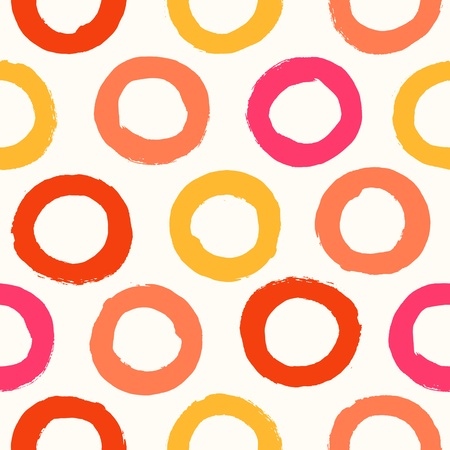 Seamless pattern with grunge rings. のイラスト素材