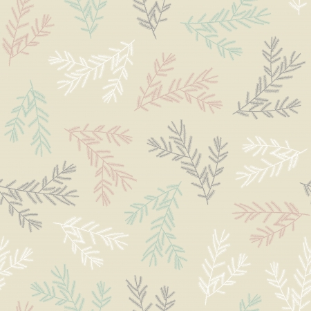 PrintSeamless pattern with fir branches. Vector illustrationのイラスト素材