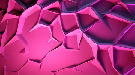 3d rendering of abstract geometric background in pink and purple colors. Computer generated imageの素材