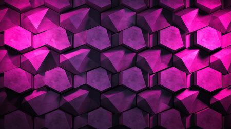 Abstract 3d rendering of hexagons. Futuristic background design.の素材