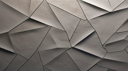 Abstract background made of black and white paper sheets in low poly styleの素材