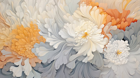 abstract floral background with chrysanthemum in pastel colorsの素材