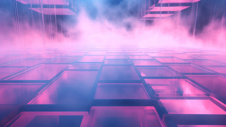 Futuristic technology abstract background design, 3d render illustration.の素材