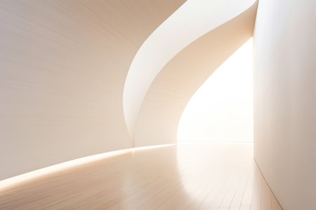 Modern architecture, empty room interior with white walls. 3d renderingの素材