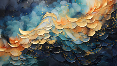 Abstract fractal background. Digital art. 3D rendering. Computer generated graphics.の素材