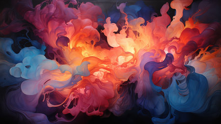 Colorful ink in water. Ink in water. Abstract background.の素材
