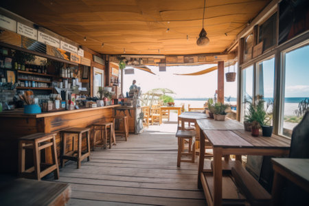 Coffee shop on the beach in Phuket, Thailandの素材