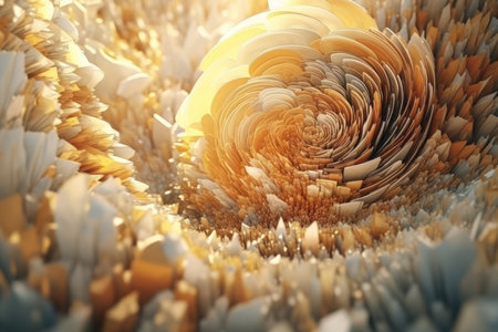 Abstract fractal. Fractal art background for creative design. Decoration for wallpaper, desktop, poster, cover booklet. Print for clothes, t-shirt. Creative illustration for designの素材