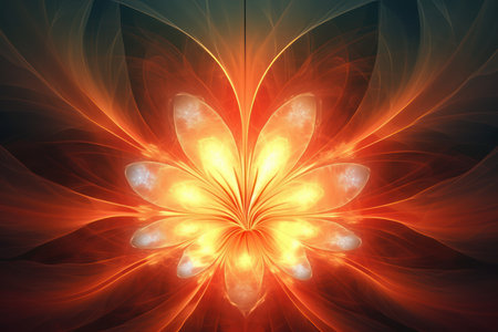 Abstract fractal. Fractal art background for creative design. Decoration for wallpaper, desktop, poster, cover booklet. Print for clothes, t-shirt. Creative illustration for designの素材